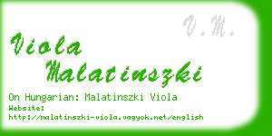 viola malatinszki business card